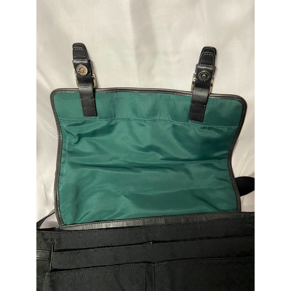 Coach Signature Messenger Bag Crossbody Black Laptop Briefcase Business F70293 - Picture 5 of 15